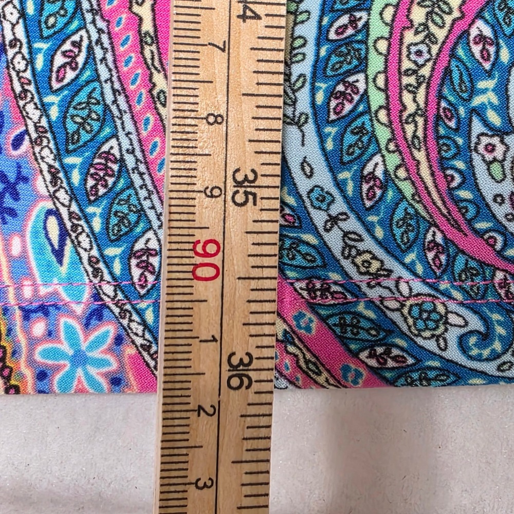 Tommy Hilfiger Dress Womens 10 Multi Color Paisley Bell Sleeve Shift Mini - Picture 6 of 8